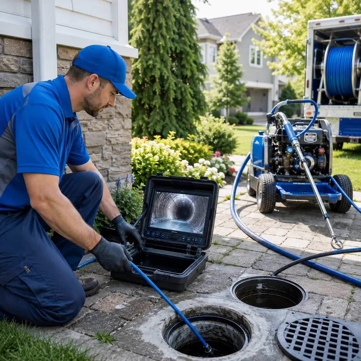 Outdoor drain cleaning professionals serving New Hampton, IA