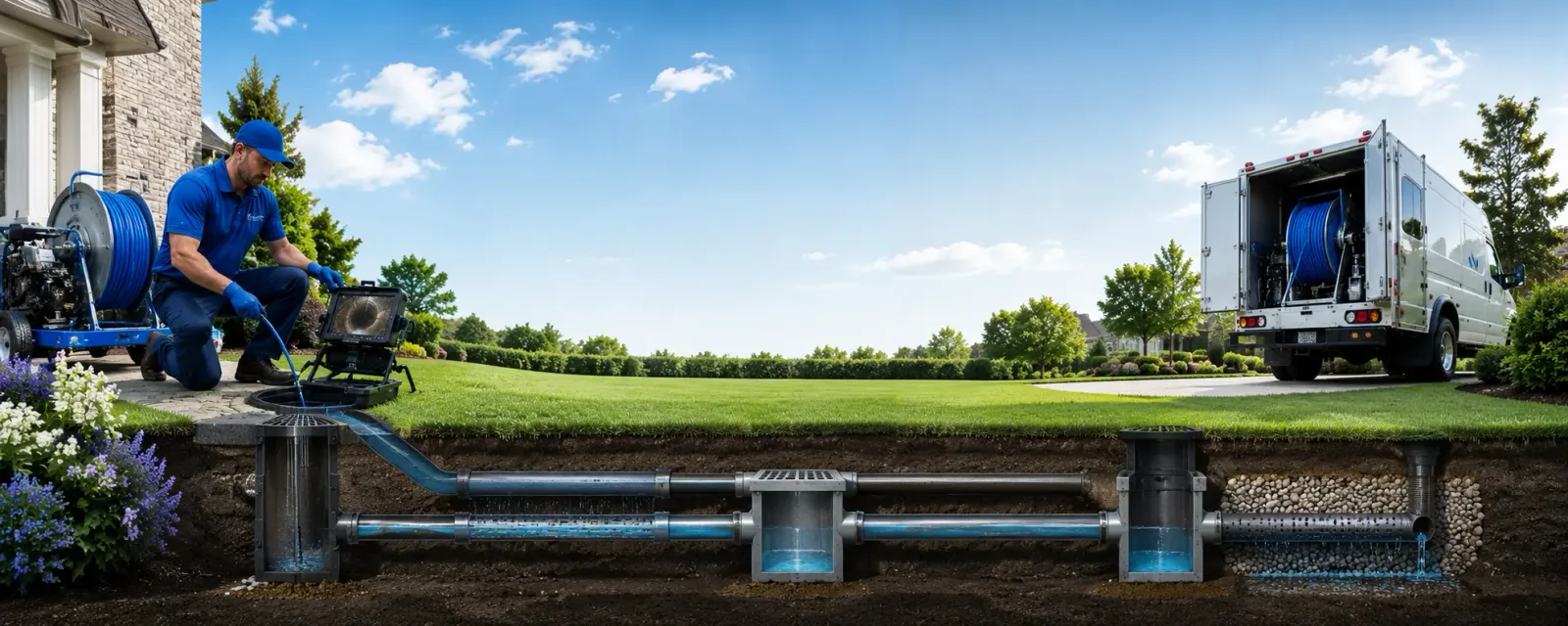 Outdoor drain cleaning information for New Hampton, IA